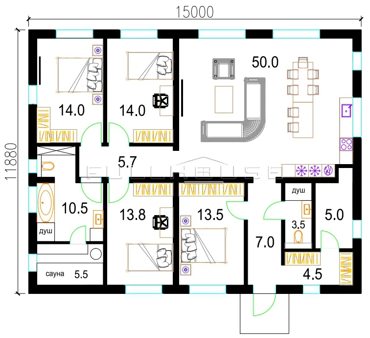 Проект FH-147FHS Full House Sana_5