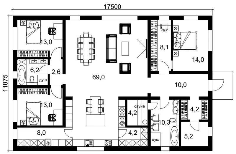 Проект дома ДОМкрат 172_2