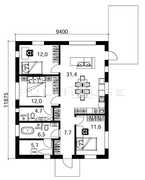 Первый этаж проекта FH-90A Avatar