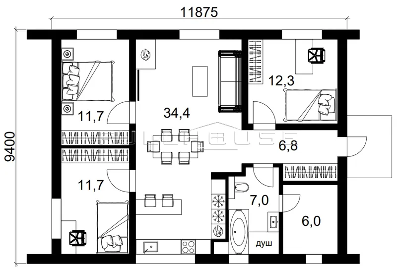 Проект дома FH-90B Windows Barn_8