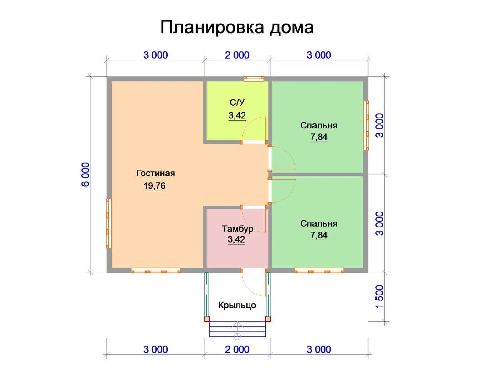 Проекты домов из пеноблоков 6х6 под ключ в Москве