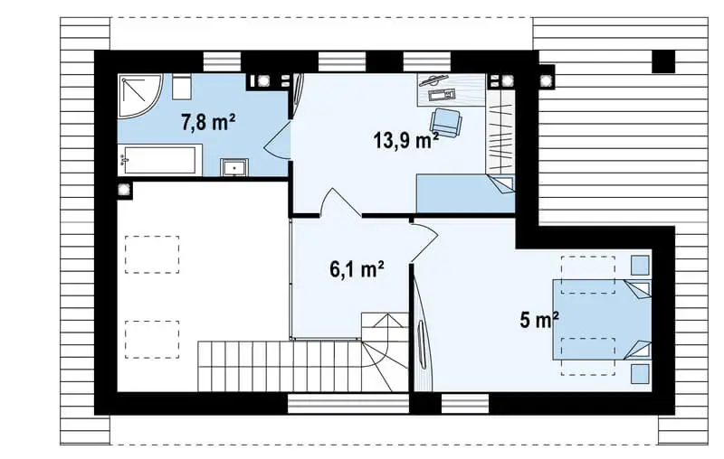 Планировка мансардного этажа