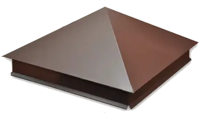 Металлический колпак для заборного столба