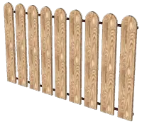 Забор из декоративного штакетника