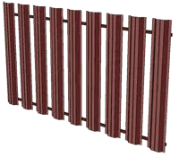 Забор из металлического штакетника